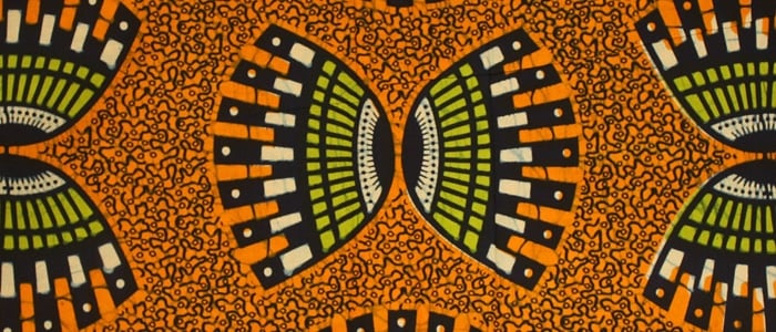 Orange African Fabric