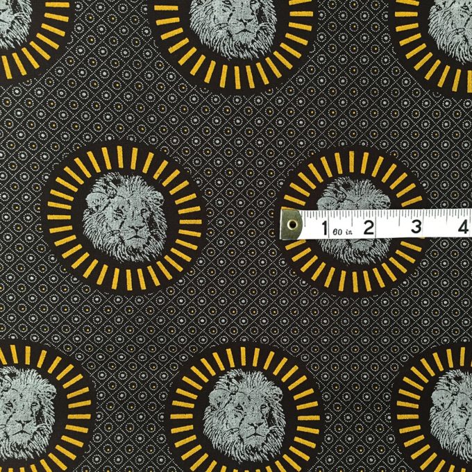 Lion Head Shweshwe Fabric from South Africa