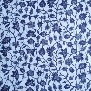 Blue Floral Ankara Fabric