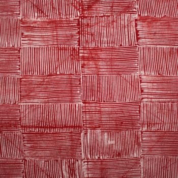 Red and white batik