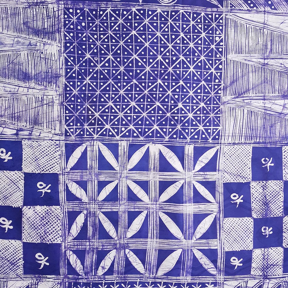 Blue and White Nigerian Batik- 2.4 yards | Urbanstax