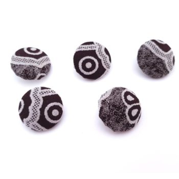 Brown Shweshwe Fabric covered buttons